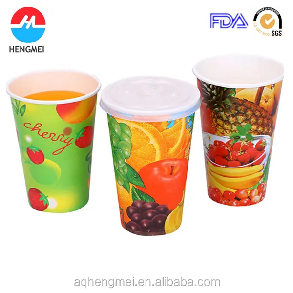 Cold juice paper cup price with lid in Anqing China