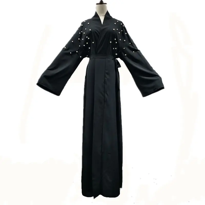 Платье-кимоно в мусульманском стиле, из крепированной ткани