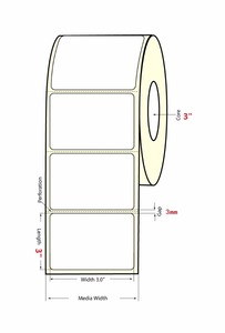 TM-3500 C7500 CW6530彩色标签打印机用白色光泽聚喷墨标签卷