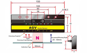 AGV 8-bit di ingresso interfaccia di uscita magnetico sensore di navigazione AGV accessori - Product Image 2