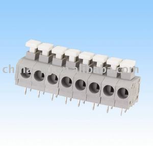 Bloque de terminales de abrazadera de resorte Conector de terminal sin tornillos de 3,81mm con botón - Product Image 5