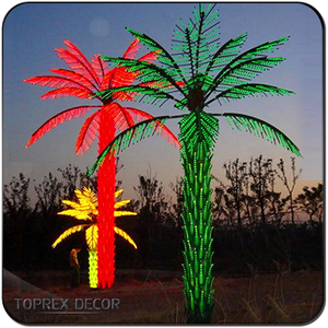 H:3m foglie verdi led palme artificiali vendita per interni ed esterni per il giardinaggio e vacanze