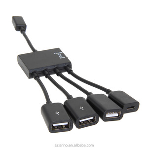 Высококачественный Usb-концентратор 4 порта 185 мм микро-USB зарядка OTG-концентратор кабель