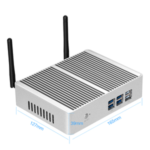 คอมพิวเตอร์ส่วนบุคคลแบบพกพาขนาดเล็ก Core I3 <span class=keywords><strong>I5</strong></span> I7,หน้าจอคู่ Barebone Fanless มินิพีซี