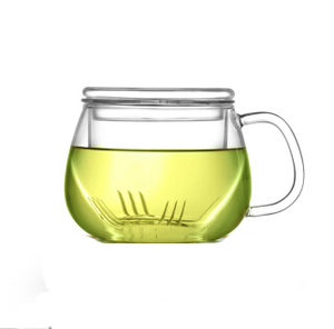 300毫升双层玻璃茶杯带盖和过滤器-完美茶杯的办公室和家庭用途浸泡散茶 - Product Image 2