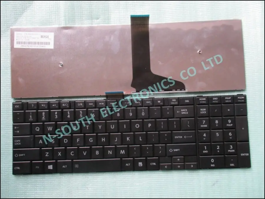 Orijinal yeni laptop klavye toshiba satellite c50 c55 c55d c55-a c55-b abd siyah
