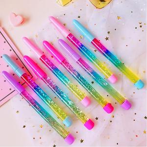最受欢迎的新奇定制标志塑料液体浮动闪光圆珠笔 - Product Image 4