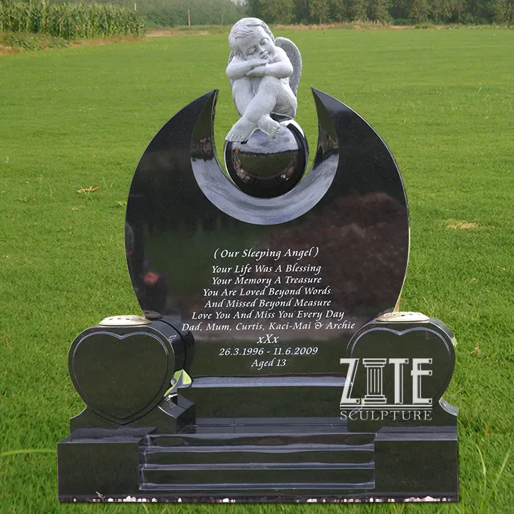 Classic Designs Angel Style modern marble tombstone and monument