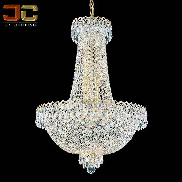Lámpara de linterna de decoración de lujo, candelabro de cristal brillante de Imperio Antiguo, estilo clásico para restaurantes de hotel o escena de boda