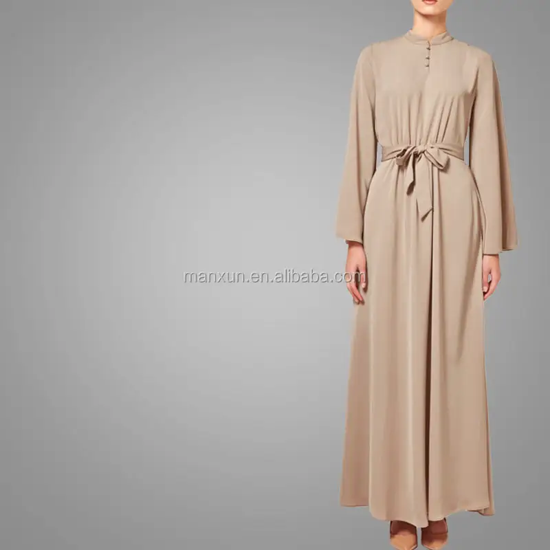 Latest Design Muslim Apparel Oversize Long Maxi Women Dress Simple Abaya