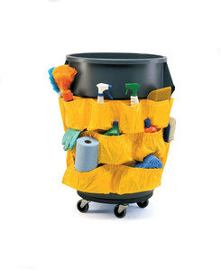Çöp kutuları sarı vinil Caddy çantası