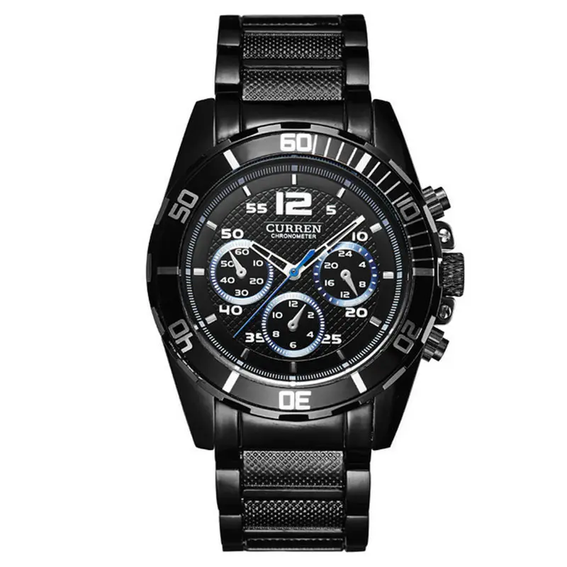 CURREN-8073 World Time Popular Wrist Japan Quartz Watches Creative High-cost Waterproof Watches for Men