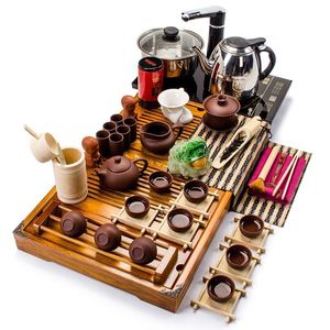 Çin kung fu çay seti, çaydanlık, bardak, gaiwan, çay tepsisi, çay aksesuarları