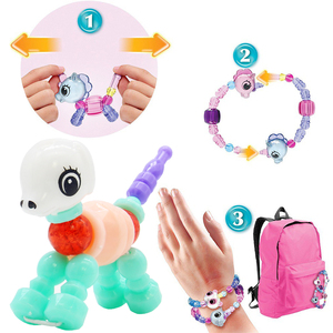 <span class=keywords><strong>2025</strong></span> <span class=keywords><strong>DIY</strong></span>最新促销礼品魔术纯色塑料珠动物项链手链儿童玩具