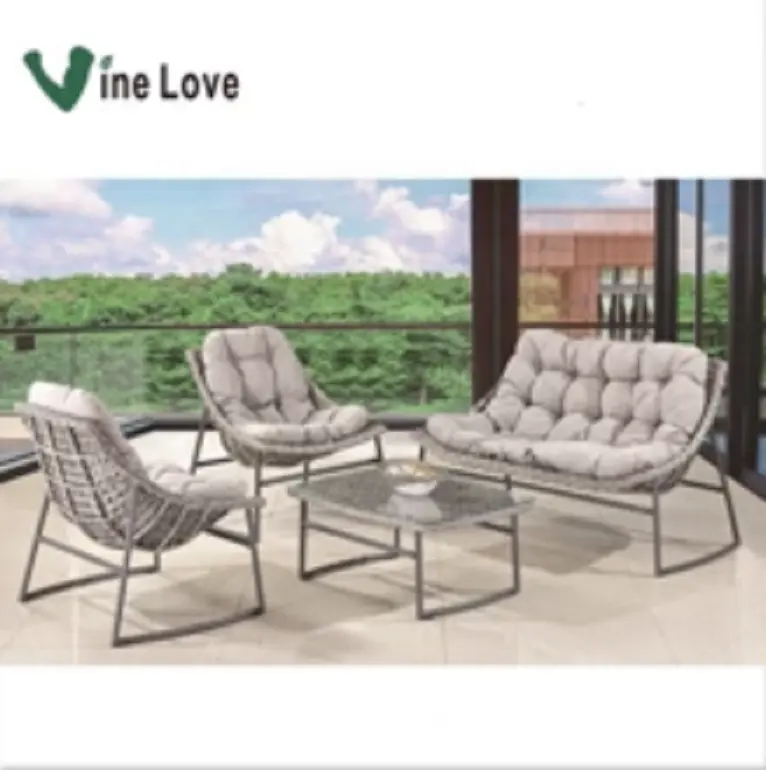 Migliore di Vendita di Alta Qualità Classico Divano In Rattan Set All'aperto Coperta Da Giardino Mobili Da Giardino