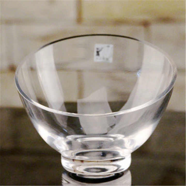Cuenco de cristal transparente sin plomo para ensalada, postre, fruta