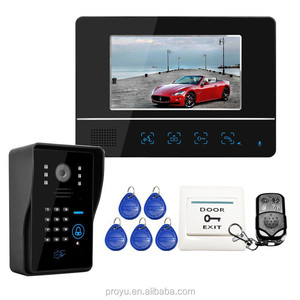 Ev güvenlik 7 inç görüntülü interkom kapı telefonu giriş sistemi RFID kod tuş takımı kapı zili kamera toptan - Product Image 1