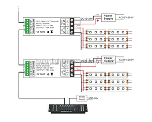 DC12V ~ 24V 25*1CH светодиодный DMX512 декодер DIP переключатель светодиодный Dmx декодер Dmx 512 Rgb светодиодный контроллер 300 Вт - Product Image 4