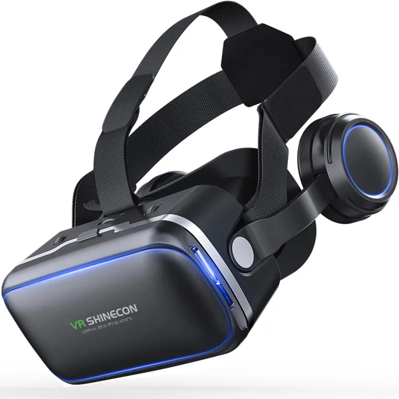 Gafas de realidad virtual multifunción para juegos, lentes de realidad virtual con campo de visión de 90-100 grados, de vidrio VR 3D HD, con auriculares