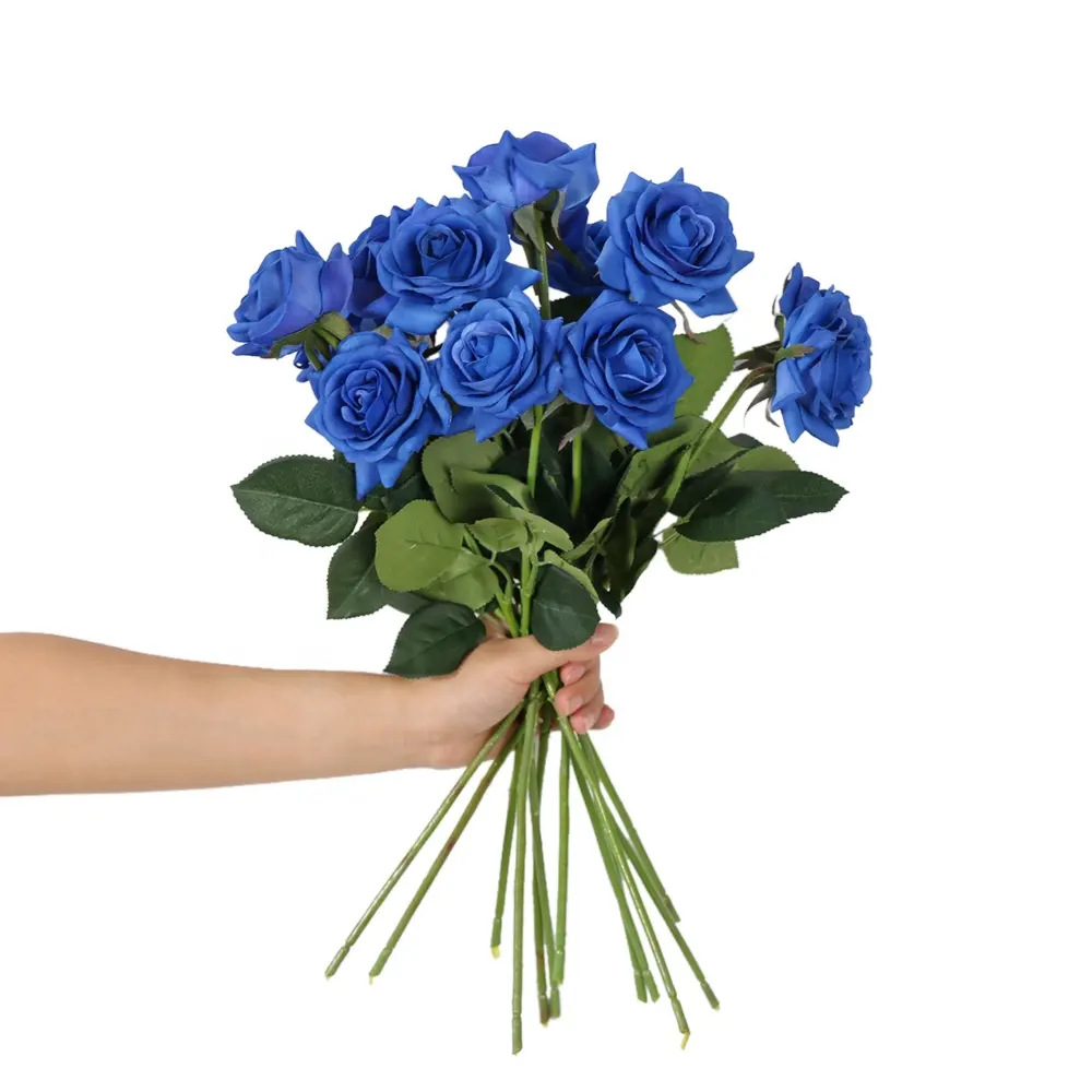 Высококачественные искусственные синие розы, распродажа