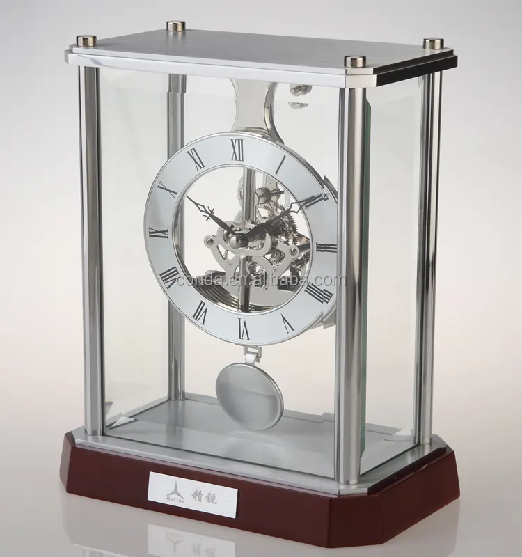 Reloj de mesa de esqueleto de madera con Péndulo K3028P