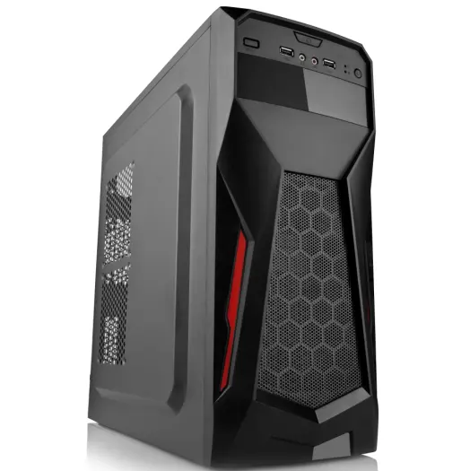 Casing Combo Amazon 4 In 1 untuk Pc Gaming, Aksesori Komputer Desktop Meja Pc Menara Hitam Kustom OEM ATX Casing Pc Komputer