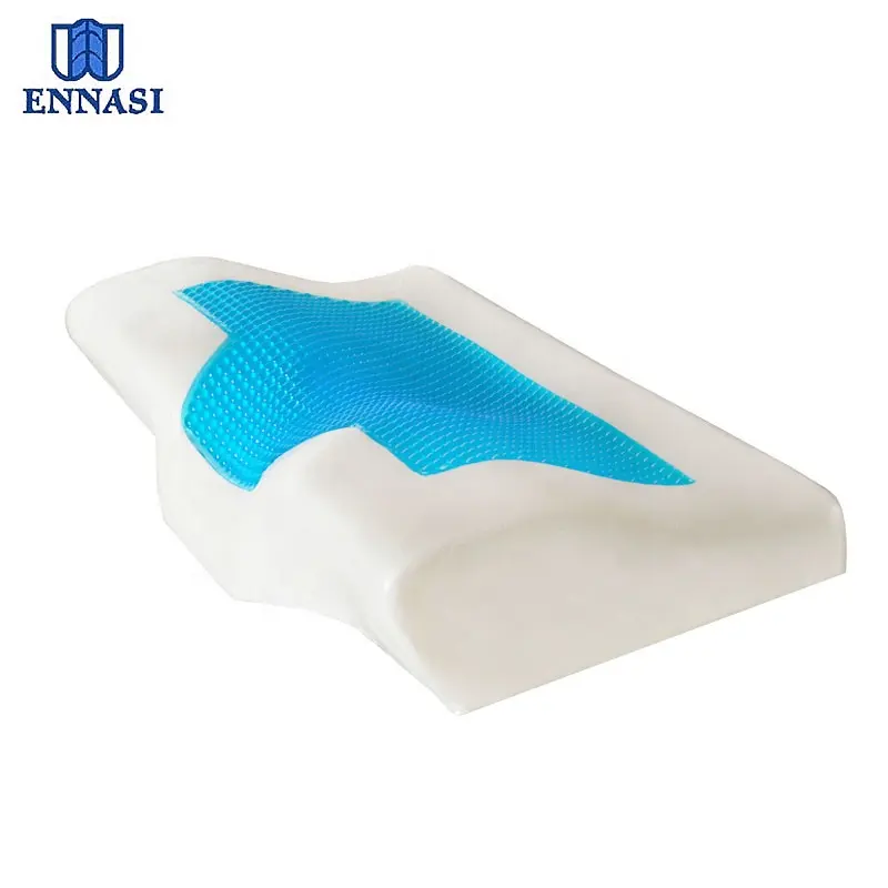 Almohada de Gel con forma de contorno, almohada clásica de espuma viscoelástica para el cuello con Gel de refrigeración para dormir, gran oferta