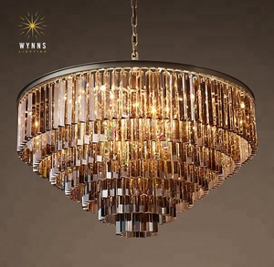 <strong>America</strong> Odeon Glass Chandelier Lighting Large Furniture Drop <strong>Light</strong> Suspended Lamp With LED Bulbs for Home House Villa Hotel