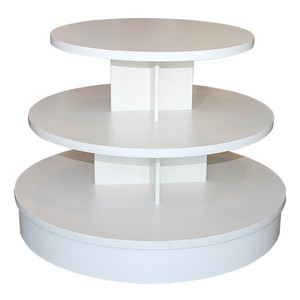 White Modern Retail Round Tiered <strong>Display</strong> showcase <strong>Table</strong> for Boutique Handbag - Product Image 2