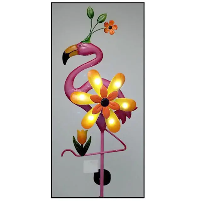 Flamingo Metal Lampu LED Taman, Pasak Cahaya LED Taman