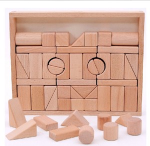 52 unids Acabado ultra-suave bloques de construcción de madera natural de madera del bloque - Product Image 1