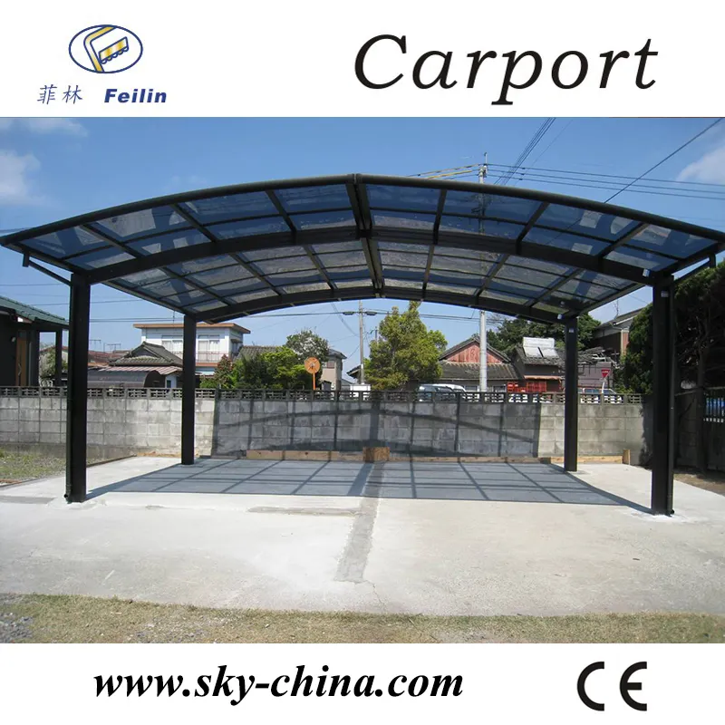 Polycarbonat und aluminium carport Kunststoff Dach Auto Schuppen China Freesky Cantilever Aluminium Carport