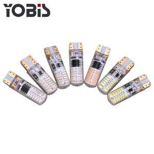 Yobis T10 Strobe Flashing 194 W5W 24 <strong>12V</strong> <strong>LED</strong> Auto Flash Light Bulbs for Car Yellow Lens with <strong>Red</strong> Blue and Green Light Colors - Product Image 1