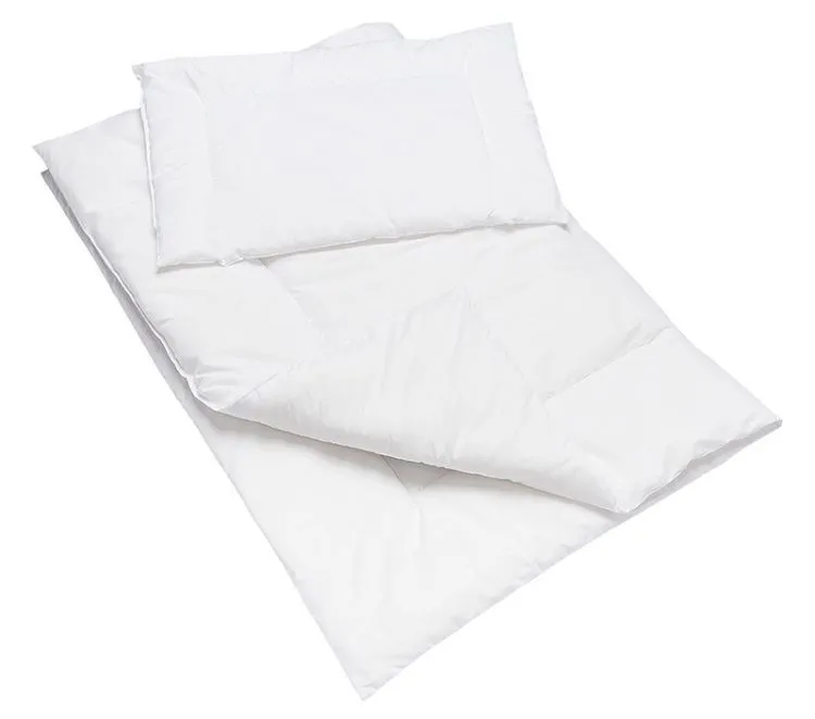 2 Pcs Junior Bedding Set Anti Allergy Toddler Duvet Down Quilt Pillow For Baby Crib Cot