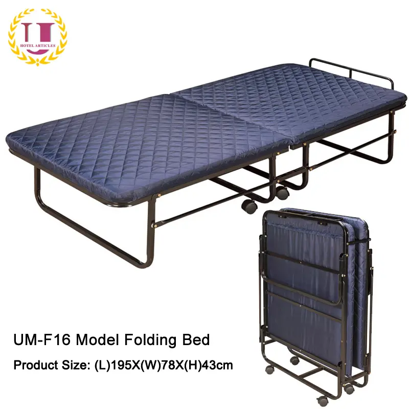 Оптовая продажа, портативная металлическая складная кровать с матрасом