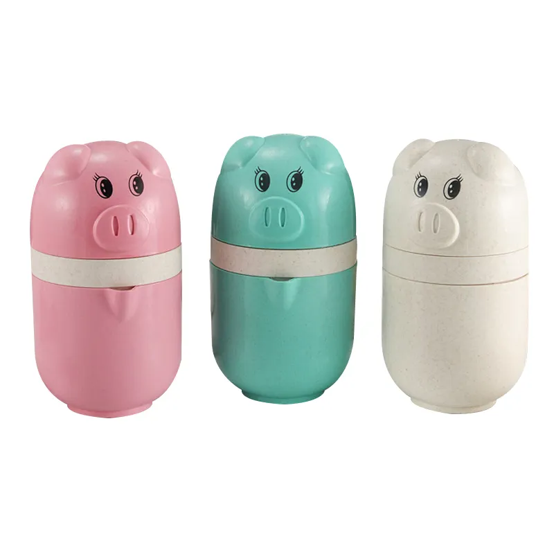 Cute Pig Shaped Wheat Straw Hand Manual Juicer For Home Use