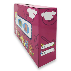 Free Dieline <strong>Design</strong>&amp;free <strong>Plain</strong> Sample ! Corrugated Cardboard Printed <strong>Box</strong> with Handles - Product Image 5