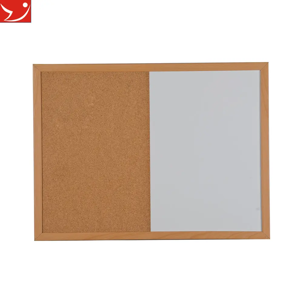 Aluminum frame cork notice bulletin board and white board120*120cm for school home shop office use