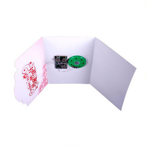 定制独特的电子音乐贺卡印刷电路和花卉书籍类型 - Product Image 3