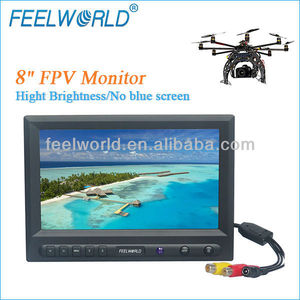 8 pollici hd stazione a terra <span class=keywords><strong>fpv</strong></span> <span class=keywords><strong>monitor</strong></span> con 450cd/m2 luminosità, ingresso <span class=keywords><strong>rca</strong></span> - Product Image 1