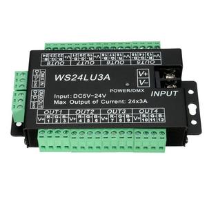 Controlador DMX de 24 canales, decodificador DMX512, RGB, módulo de tira LED, Dump, 24x3A, WS24LU3A