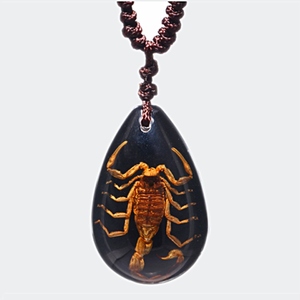 QNC-08 Giả Trang Sức Ý Nghĩa Mặt Dây Chuyền Dây Chuyền Amber Water Drop Necklace - Product Image 3