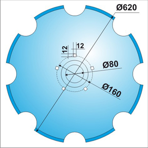 3490467 Lemken 620 × 6ノッチ馬鍬ディスク
