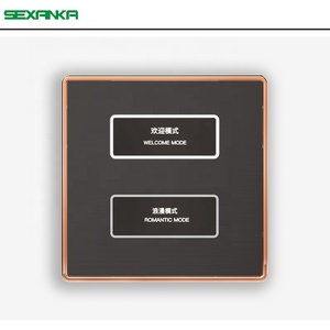 SEXANKA <span class=keywords><strong>KNX</strong></span> EIB akıllı ev otomasyon sistemi 5 Gang otel Metal ışık akıllı basma düğmesi duvar anahtarları - Product Image 5