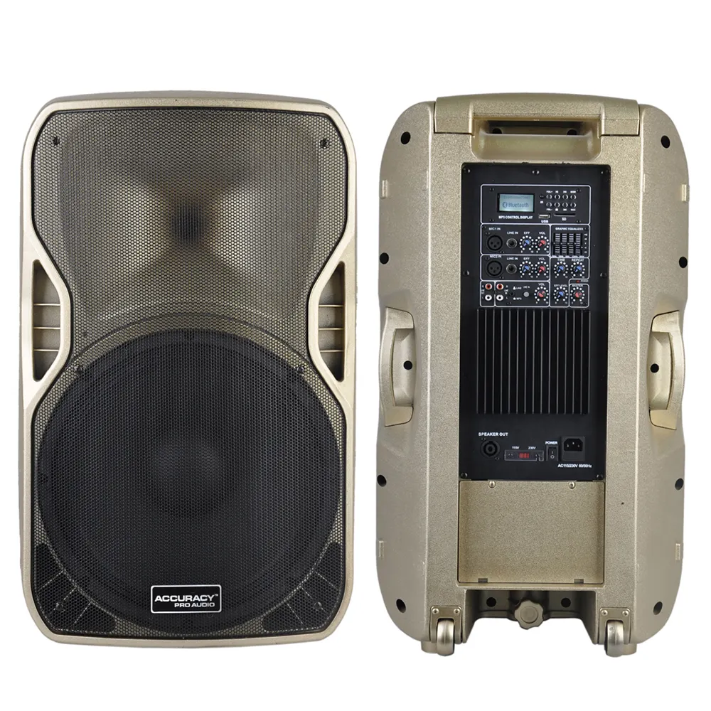 Точность Pro аудио PMM15AMXQ-4-BT 15-дюймовый активный динамик двухстороннее ampilfied портативный усилитель активная акустическая система dj