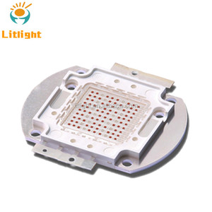 כוח גבוה 30w 50w 50w 100 וואט שבב דו צבע 660nm 460nm 4:1 אדום + כחול דו-צבע 100 w cob הוביל מודול עבור צמח לגדול מנורה
