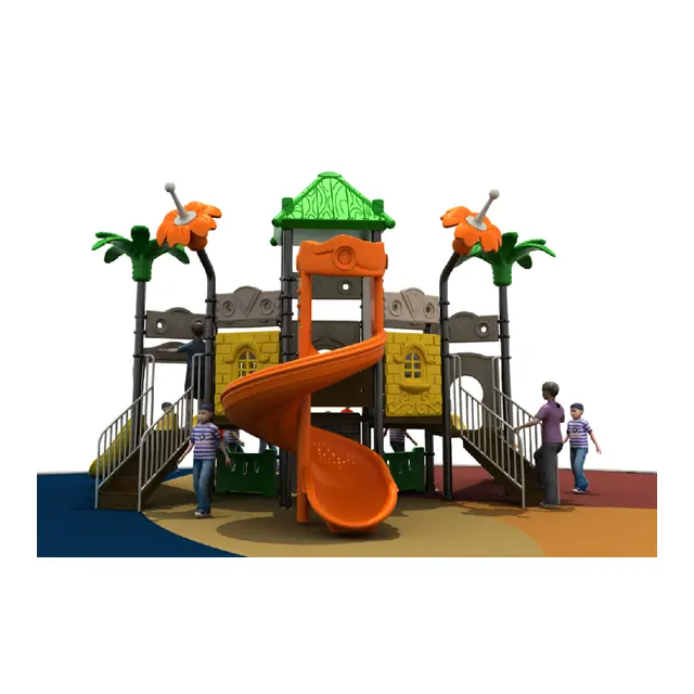 Casa na árvore estilo playground/equipamentos de playground reciclado/crianças ao ar livre equipamentos de playground slide
