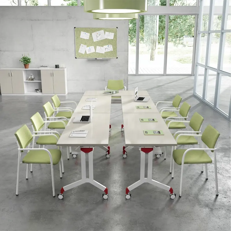 Greatway yüksek kalite ile iyi tasarım E0 standart özel boyut katlanır masa için okul mobilya