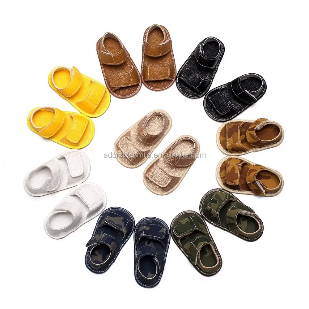 PU Leder Sommer Babys chuhe Neugeborene Jungen Kleinkinder Weiche atmungsaktive Schuhe First Walkers Babies Schuhe