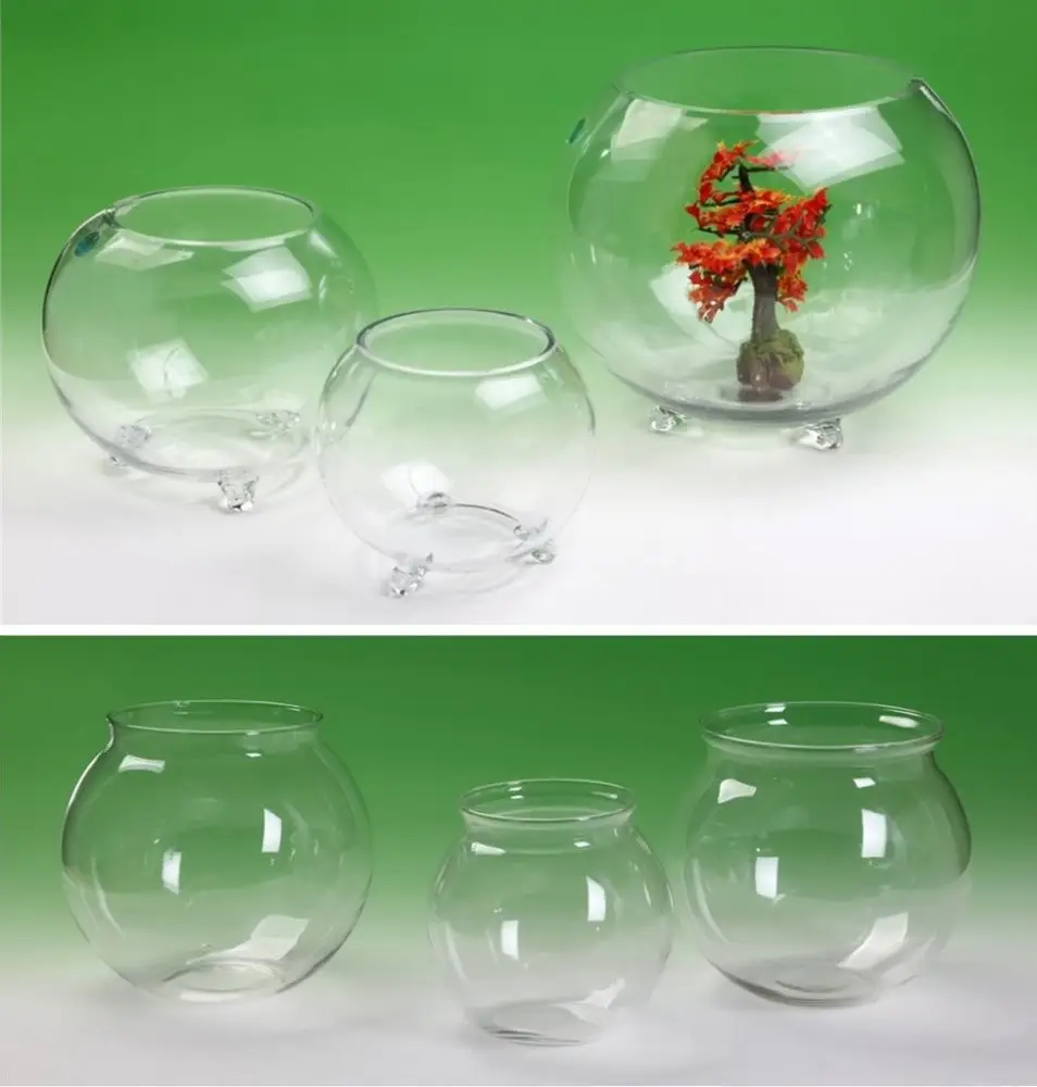 High Quality Desktop Multi型Clear Mini / Large Glass Fish Bowl